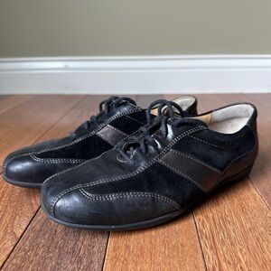 HARTJES Casuals Black Suede Comfort Lace Shoes US 4 EUC AUSTRIA